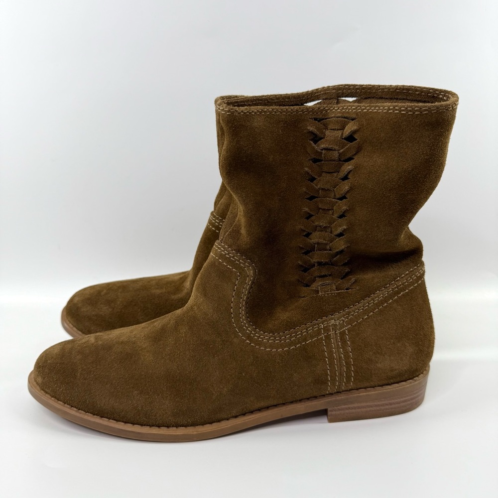 Steve Madden Cordella Suede Slouchy Boots Cognac 10